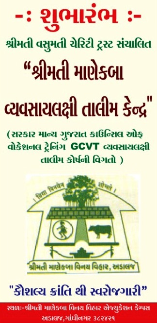 Vocational Course  at Manekba Vinay Vihar